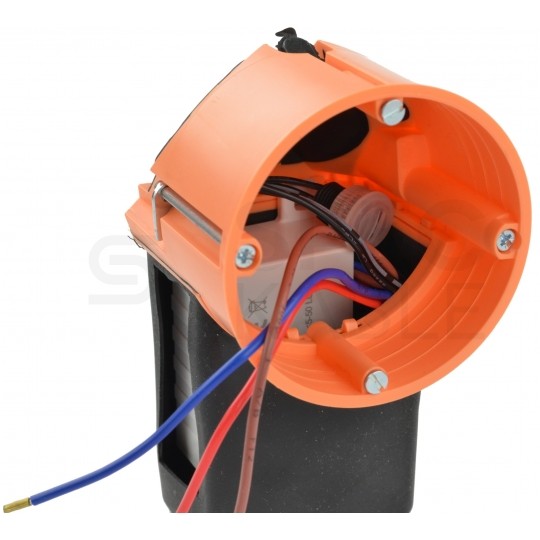 Puszka instalacyjna do elektroniki 122x71x75mm IP30 podtynkowa bezhalogenowa głęboka z kieszenią KAISER