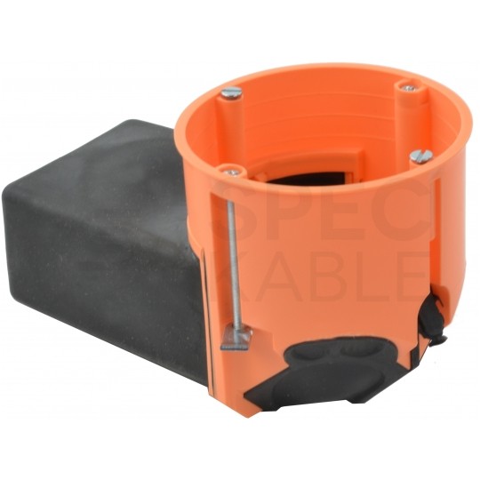 Puszka instalacyjna do elektroniki 122x71x75mm IP30 podtynkowa bezhalogenowa głęboka z kieszenią KAISER