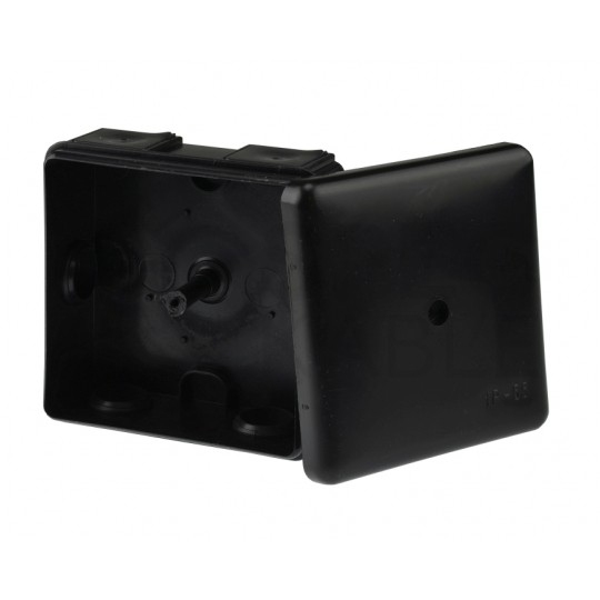 Puszka instalacyjna EP-LUX natynkowa 86x86x39mm hermetyczna IP55 czarna Elektro-Plast