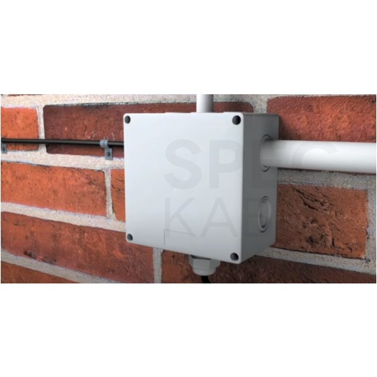 Puszka instalacyjna KSK 100 natynkowa 101x101x63mm bezhalogenowa hermetyczna IP66 czarna