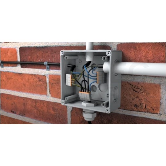 Puszka instalacyjna KSK 100 natynkowa 101x101x63mm bezhalogenowa hermetyczna IP66 czarna