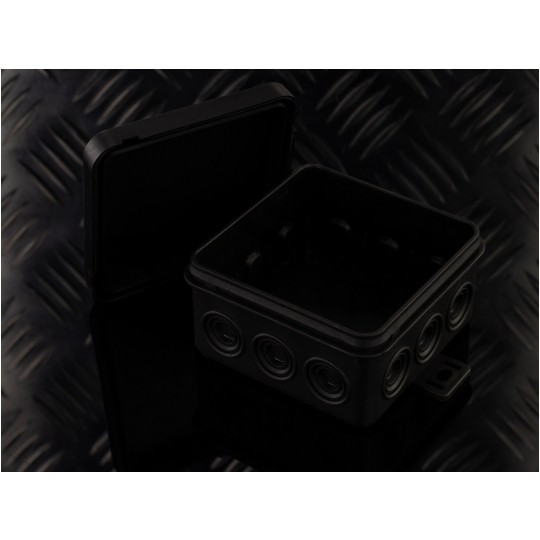 Puszka instalacyjna natynkowa 100x100x41mm hermetyczna IP54 czarna ViPlast