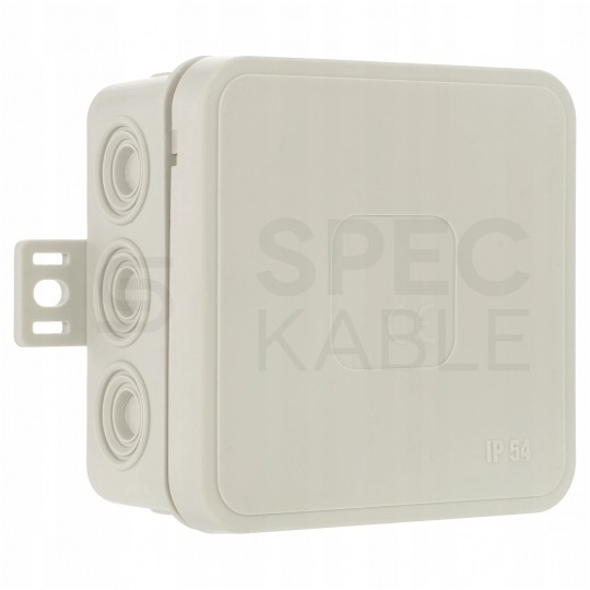 Puszka instalacyjna natynkowa 100x100x41mm hermetyczna IP54 szara ViPlast