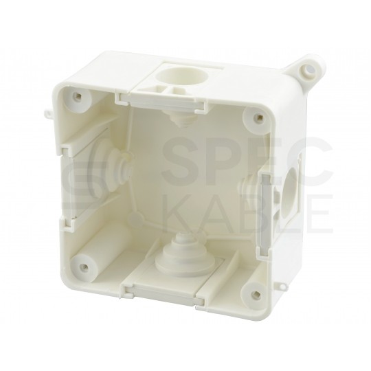 Puszka instalacyjna natynkowa 100x100x50mm hermetyczna IP44 biała KARLIK