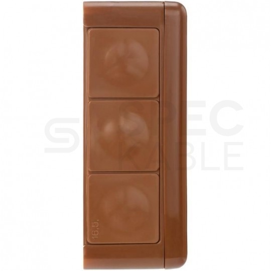 Puszka instalacyjna natynkowa 118x118x46mm hermetyczna IP55 brązowa ViPlast