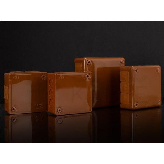 Puszka instalacyjna natynkowa 118x118x46mm hermetyczna IP55 brązowa ViPlast