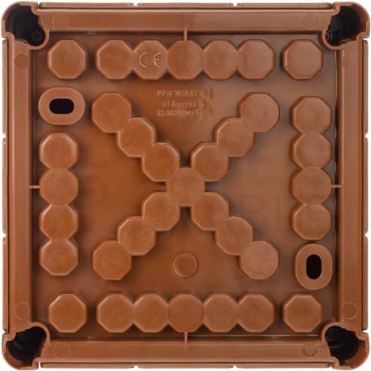 Puszka instalacyjna natynkowa 118x118x46mm hermetyczna IP55 brązowa ViPlast