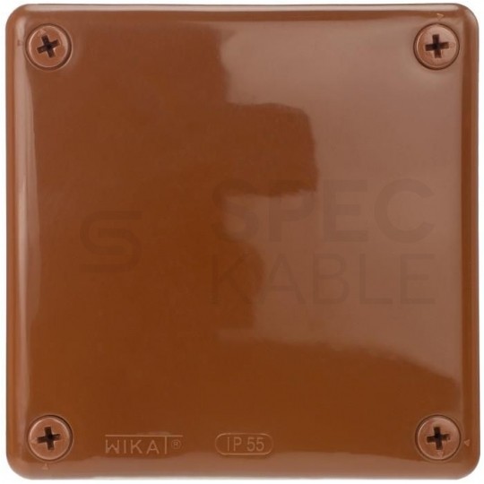 Puszka instalacyjna natynkowa 118x118x46mm hermetyczna IP55 brązowa ViPlast
