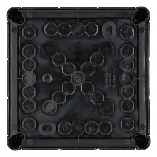 Puszka instalacyjna natynkowa 118x118x46mm hermetyczna IP55 ze złączkami czarna ViPlast