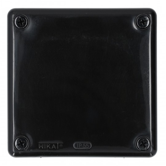 Puszka instalacyjna natynkowa 118x118x46mm hermetyczna IP55 ze złączkami czarna ViPlast
