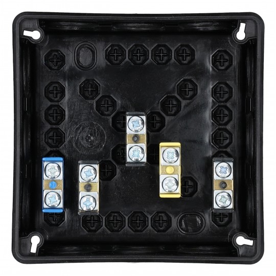 Puszka instalacyjna natynkowa 118x118x46mm hermetyczna IP55 ze złączkami czarna ViPlast