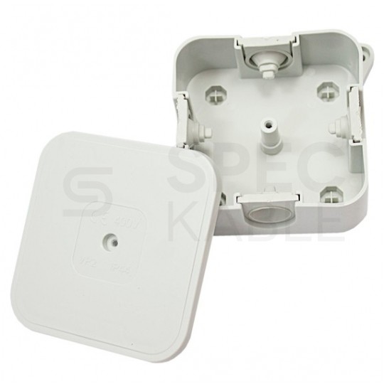 Puszka instalacyjna natynkowa 85x85x35mm hermetyczna IP44 szara ViPlast