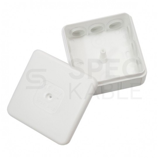 Puszka instalacyjna natynkowa 85x85x37mm hermetyczna IP55 biała ViPlast