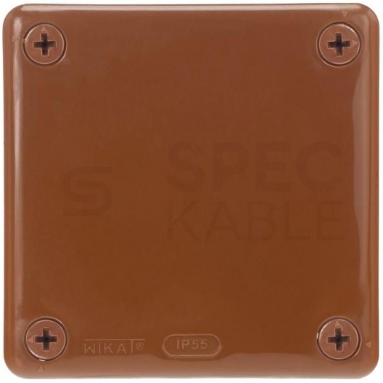 Puszka instalacyjna natynkowa 98x98x42mm hermetyczna IP55 brązowa ViPlast