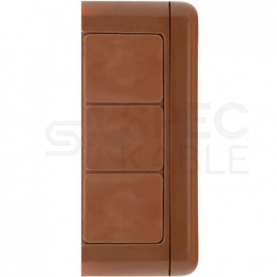 Puszka instalacyjna natynkowa 98x98x42mm hermetyczna IP55 brązowa ViPlast