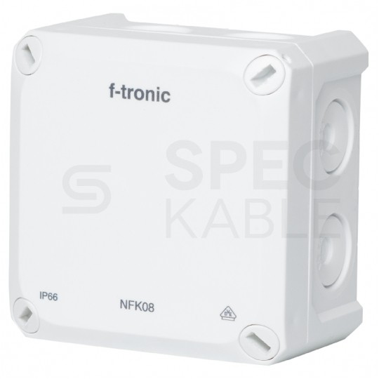 Puszka instalacyjna natynkowa NFK08 85x85x54mm bezhalogenowa hermetyczna IP66 biała NEPTUN Compact F-TRONIC