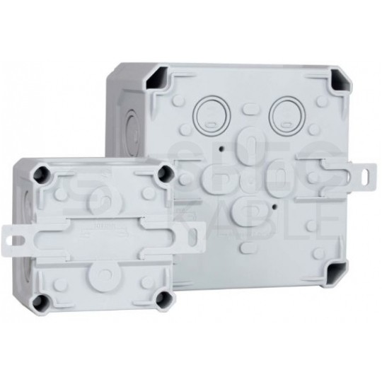 Puszka instalacyjna natynkowa NFK08 85x85x54mm bezhalogenowa hermetyczna IP66 czerwona do lamp awaryjnych NEPTUN Compact F-TRONIC