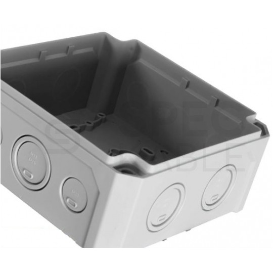 Puszka instalacyjna natynkowa NFK08 85x85x54mm bezhalogenowa hermetyczna IP66 czerwona do lamp awaryjnych NEPTUN Compact F-TRONIC