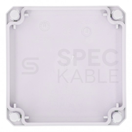 Puszka instalacyjna natynkowa NFK11 110x110x67mm bezhalogenowa hermetyczna IP66 biała NEPTUN Compact F-TRONIC