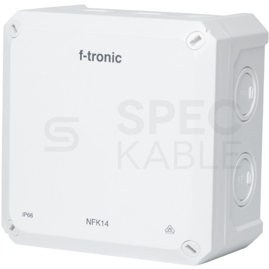 Puszka instalacyjna natynkowa NFK14 140x140x81mm bezhalogenowa hermetyczna IP66 biała NEPTUN Compact F-TRONIC