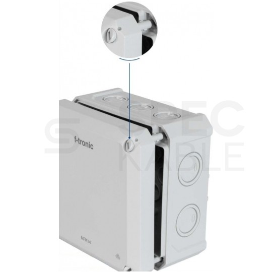 Puszka instalacyjna natynkowa NFK18 180x180x93mm bezhalogenowa hermetyczna IP66 biała NEPTUN Compact F-TRONIC