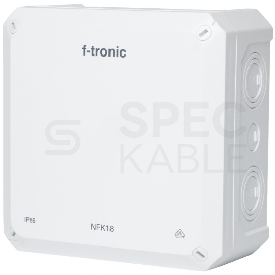 Puszka instalacyjna natynkowa NFK18 180x180x93mm bezhalogenowa hermetyczna IP66 biała NEPTUN Compact F-TRONIC