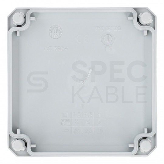 Puszka instalacyjna natynkowa NFK18 180x180x93mm bezhalogenowa hermetyczna IP66 szara NEPTUN Compact F-TRONIC