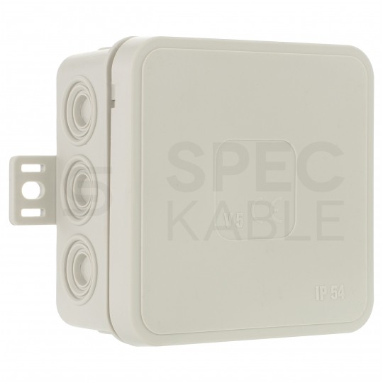 Puszka instalacyjna natynkowa typu KLIK 75x75x41mm hermetyczna IP54 szara ViPlast