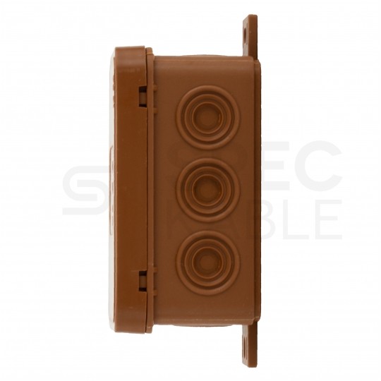 Puszka instalacyjna natynkowa typu KLIK 80x45x41mm hermetyczna IP54 brązowa ViPlast