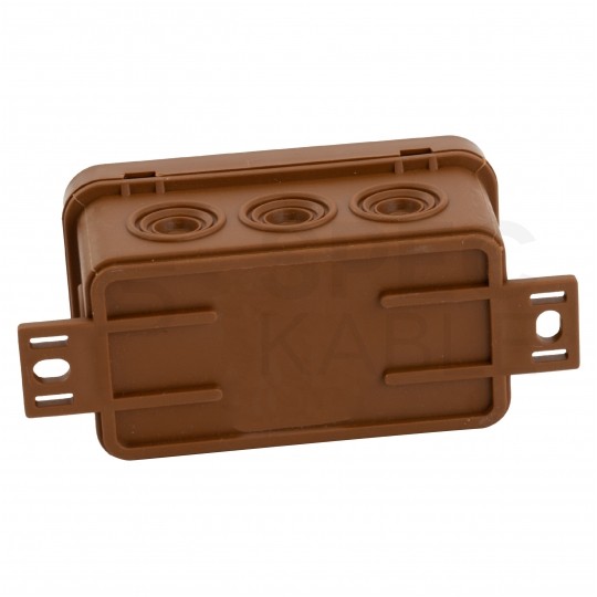 Puszka instalacyjna natynkowa typu KLIK 80x45x41mm hermetyczna IP54 brązowa ViPlast