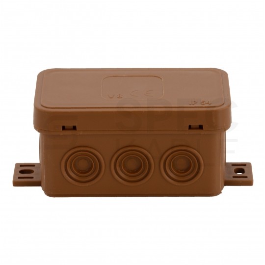 Puszka instalacyjna natynkowa typu KLIK 80x45x41mm hermetyczna IP54 brązowa ViPlast