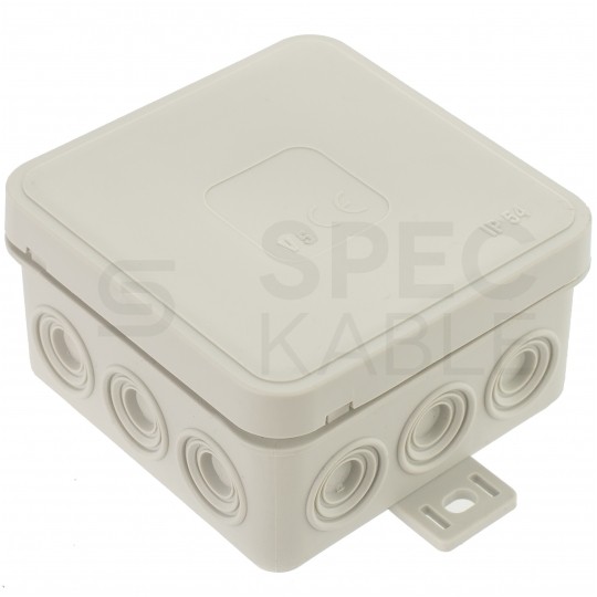 Puszka instalacyjna natynkowa typu KLIK 85x85x41mm hermetyczna IP54 szara ViPlast