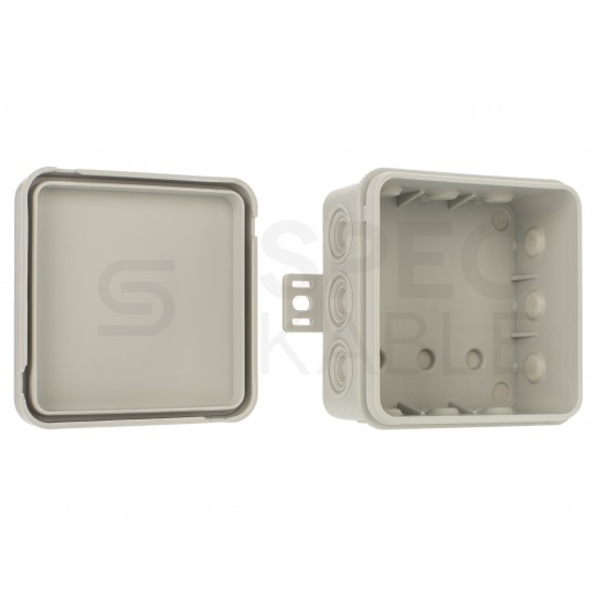 Puszka instalacyjna natynkowa typu KLIK 85x85x41mm hermetyczna IP54 szara ViPlast