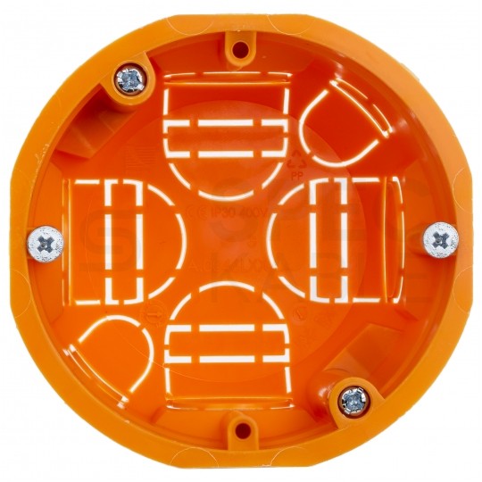 Puszka instalacyjna podtynkowa do nidy fi:60mm (68x46mm) IP30 z wkrętami PAWBOL