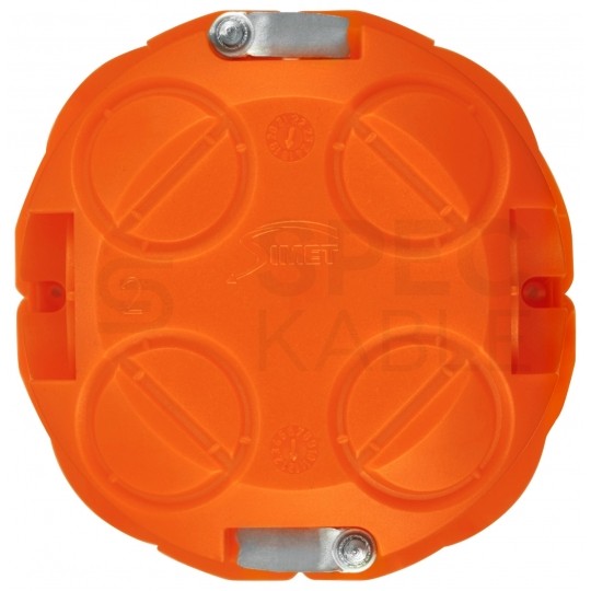 Puszka instalacyjna podtynkowa do nidy fi:60mm (68x58,5mm) z wkrętami, głęboka SIMET