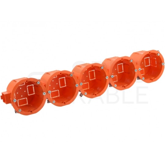 Puszka instalacyjna podtynkowa do nidy fi:60x45mm z wkrętami, szeregowa PLASTROL