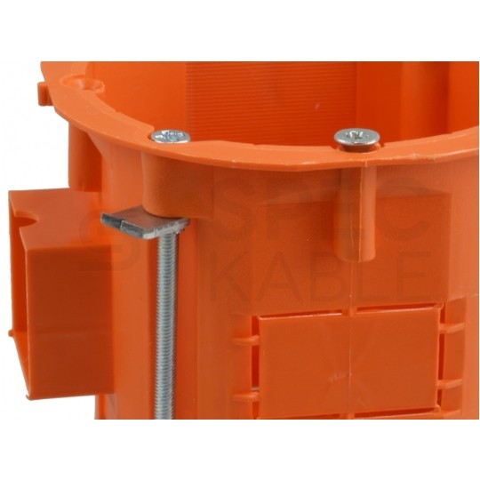 Puszka instalacyjna podtynkowa do nidy fi:60x45mm z wkrętami, szeregowa PLASTROL