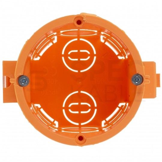 Puszka instalacyjna podtynkowa fi:60mm (62x42mm) IP30 z wkrętami, szeregowa PAWBOL 100szt.