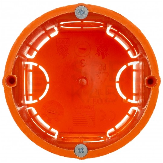 Puszka instalacyjna podtynkowa fi:60mm (62x63mm) IP30 z wkrętami, głęboka, szeregowa PAWBOL 110szt.