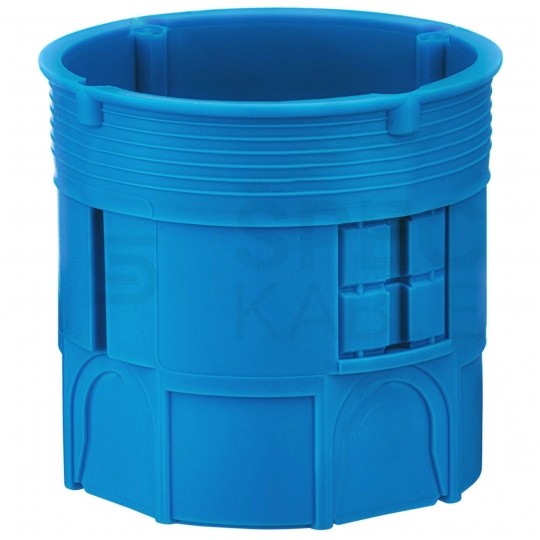 Puszka instalacyjna podtynkowa fi:60mm (63x61mm) bez wkrętów, bezhalogenowa, głęboka, niebieska SIMET 50szt.