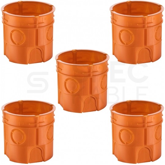 Puszka instalacyjna podtynkowa fi:60mm (63x61mm) bez wkrętów, głęboka SIMET