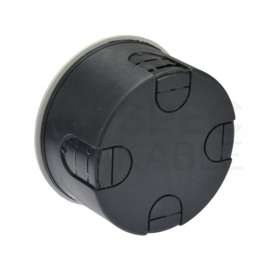 Puszka instalacyjna podtynkowa fi:80mm (84x44mm) IP30 z wkrętami czarna + biała pokrywa PAWBOL