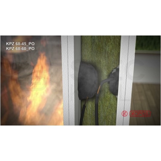 Puszka instalacyjna podtynkowa potrójna do ścian przeciwpożarowych 3x fi:60x50mm dźwiękochłonna, głęboka bezhalogenowa z wkrętami KOPOS