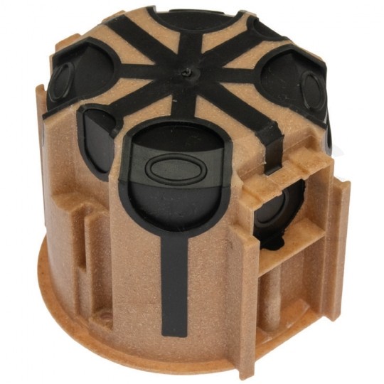 Puszka instalacyjna podtynkowa typu ProDuo ECO fi: 68x60 dwukomponentowa wiatroszczelna IP30 jasnobrązowa