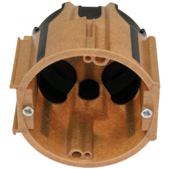 Puszka instalacyjna podtynkowa typu ProDuo ECO fi: 68x60 dwukomponentowa wiatroszczelna IP30 jasnobrązowa