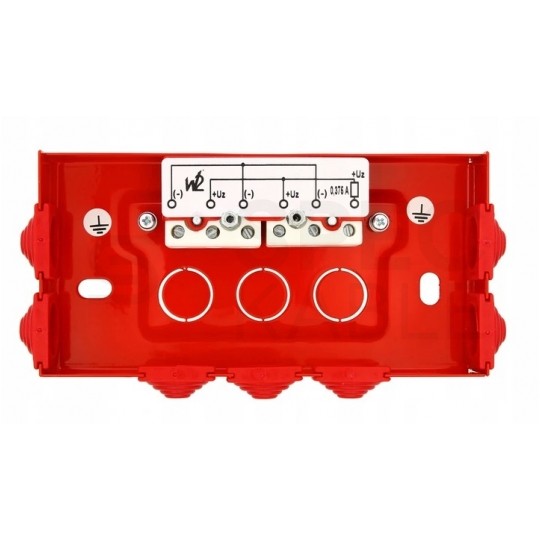 Puszka instalacyjna przeciwpożarowa PIP-2AN ppoż E90 rozgałęźna 2x4mm2 z bezpiecznikiem