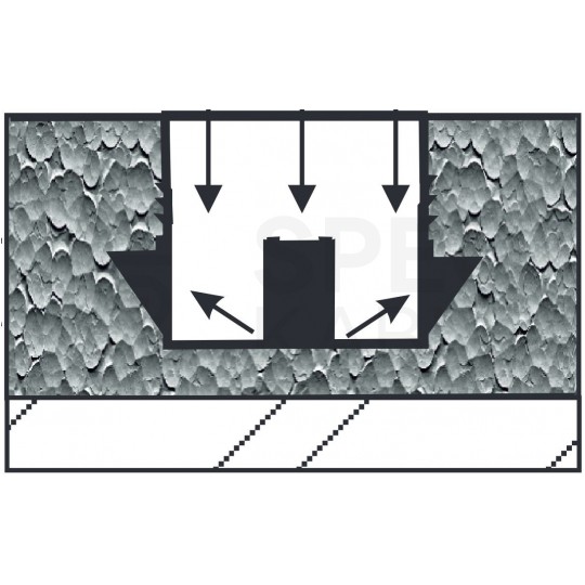 Puszka instalacyjna PST60 do styropianu fi:60mm (68x46mm) podtynkowa do dociepleń niebieska SIMET 12szt