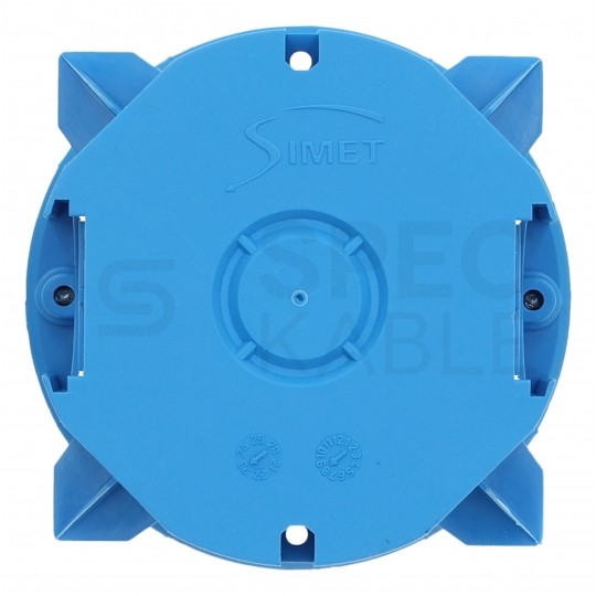 Puszka instalacyjna PST60 do styropianu fi:60mm (68x46mm) podtynkowa do dociepleń niebieska SIMET