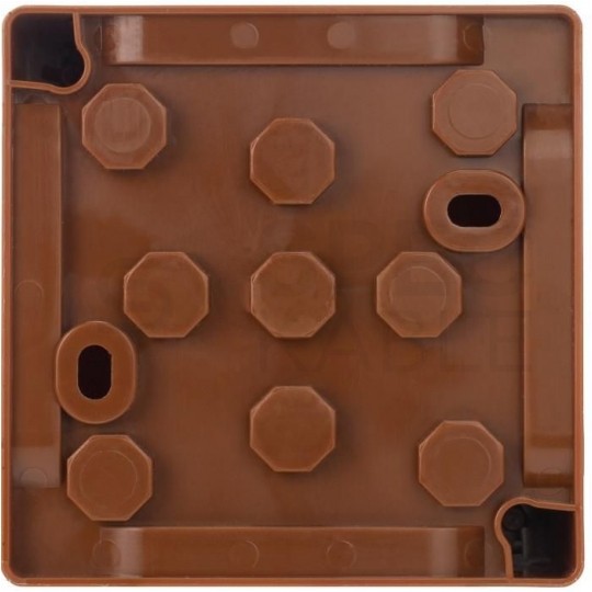 Puszka instalacyjna typu PF natynkowa 86x86x40mm hermetyczna IP55 (12 wlotów) brązowa ViPlast