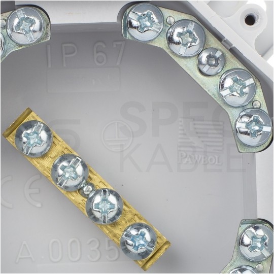 Puszka instalacyjna z dławikami PG16 natynkowa 75x75x33mm hermetyczna IP67 ze złączkami szara